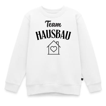 Team Hausbau - Kinder Premium Organic Sweatshirt - Weiß - Vorne - AI Model Kid Male (0cm)