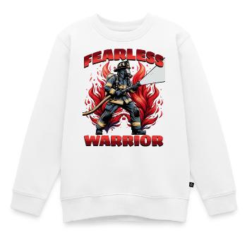 Furchtloser Feuerwehrmann, Feuerwehrheld - Kinder Premium Organic Sweatshirt - Weiß - Vorne - AI Model Kid Male (0cm)