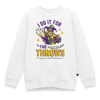Mardi Gras Jester Beads - Kids Premium Organic Sweatshirt - white - Front - AI Model Kid Male (0cm)