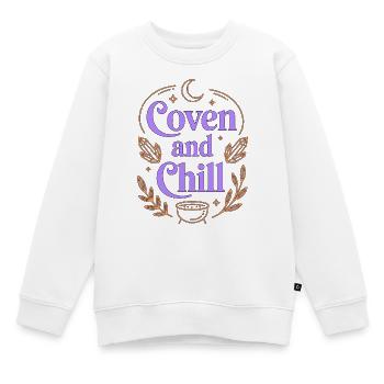 Coven de sorcellerie et Wicca de lecture de tarot chill - Sweat Premium enfant bio - blanc - Devant - AI Model Kid Male (0cm)