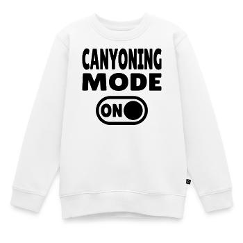 Canyoning Mode ON – Schalter auf Adrenalin - Kinder Premium Organic Sweatshirt - Weiß - Vorne - AI Model Kid Male (0cm)