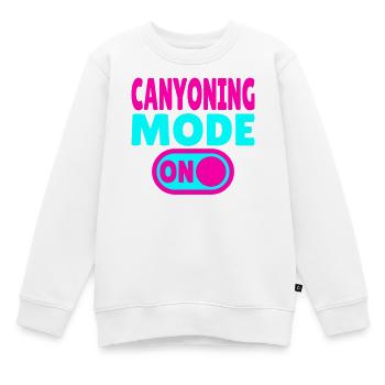 Canyoning Mode ON – Schalter auf Adrenalin - Kinder Premium Organic Sweatshirt - Weiß - Vorne - AI Model Kid Male (0cm)