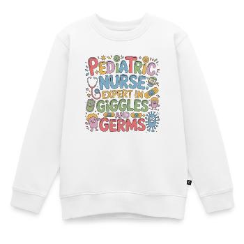 Pediatric Nurse Expert In Giggles And Child Care - Kids Premium Organic Sweatshirt - white - Front - AI Model Kid Male (0cm)