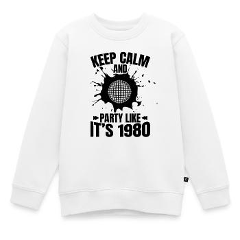 Feiern wie in den 80ern - Kinder Premium Organic Sweatshirt - Weiß - Vorne - AI Model Kid Male (0cm)