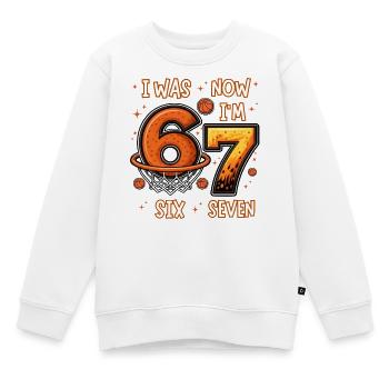 I was 6 Now Im 7 Old basketball 67 birthday shirt - Sweat Premium enfant bio - blanc - Devant - AI Model Kid Male (0cm)