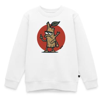 Grimmiger Baum Ast Baumstumpf mit Gesicht - Kinder Premium Organic Sweatshirt - Weiß - Vorne - AI Model Kid Male (0cm)