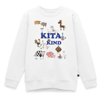 Kita Kind Tierfreunde bunte Tierwelt - Kinder Premium Organic Sweatshirt - Weiß - Vorne - AI Model Kid Male (0cm)