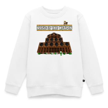 Musique Dub Reggae - Sweat Premium enfant bio - blanc - Devant - AI Model Kid Male (0cm)