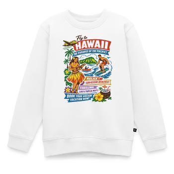 Hawaii Traumreise 50er Jahre Poster - Kinder Premium Organic Sweatshirt - Weiß - Vorne - AI Model Kid Male (0cm)