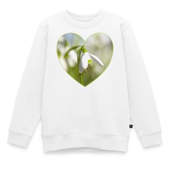 Conception du Cœur du Perce-Neige - Sweat Premium enfant bio - blanc - Devant - AI Model Kid Male (0cm)