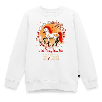 Lunar New Year Horse Zodiac - Kinder Premium Organic Sweatshirt - Weiß - Vorne - AI Model Kid Male (0cm)