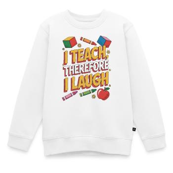 Elementary Teacher I Teach Therefore Educator - Kinder Premium Organic Sweatshirt - Weiß - Vorne - AI Model Kid Male (0cm)