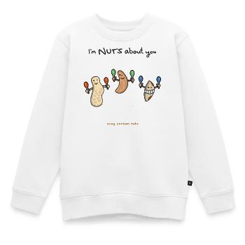 Peanut Party Parade - Kinder Premium Organic Sweatshirt - Weiß - Vorne - AI Model Kid Male (0cm)