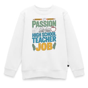 Professeur de lycée Ma passion Ma carrière d’enseignant - Sweat Premium enfant bio - blanc - Devant - AI Model Kid Male (0cm)