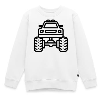 Monstertruck - Kinder Premium Organic Sweatshirt - Weiß - Vorne - AI Model Kid Male (0cm)
