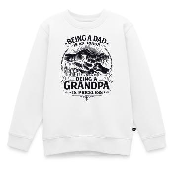 Grandfather Honor Precious Family Ties - Kids Premium Organic Sweatshirt - white - Front - AI Model Kid Male (0cm)