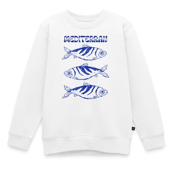 Sardines - Trilogie méditerranéenne - Sweat Premium enfant bio - blanc - Devant - AI Model Kid Male (0cm)