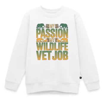 Vétérinaire de la faune sauvage Ma passion Ma réhabilitation de la faune - Sweat Premium enfant bio - blanc - Devant - AI Model Kid Male (0cm)