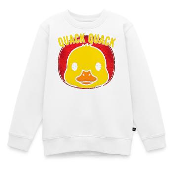 Coin coin-coin canard Pop Art - Sweat Premium enfant bio - blanc - Devant - AI Model Kid Male (0cm)