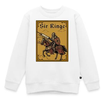 Sir Ringe Spritze Ren Faire Mittelalterliches Meme - Kinder Premium Organic Sweatshirt - Weiß - Vorne - AI Model Kid Male (0cm)