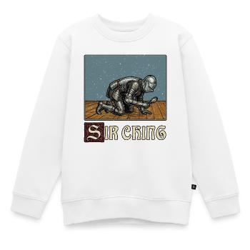 Sir Ching sucht Ren Faire im Mittelalter - Kinder Premium Organic Sweatshirt - Weiß - Vorne - AI Model Kid Male (0cm)