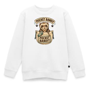 POCKET BANDIT - Kinder Premium Organic Sweatshirt - Weiß - Vorne - AI Model Kid Male (0cm)