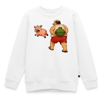 Barbecuing is fun - Kids Premium Organic Sweatshirt - white - Front - AI Model Kid Male (0cm)