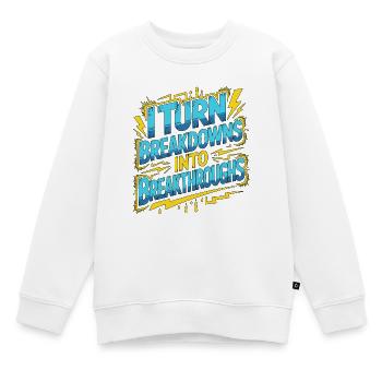 Industrial Electrician I Turn Breakdowns Repair - Kinder Premium Organic Sweatshirt - Weiß - Vorne - AI Model Kid Male (0cm)