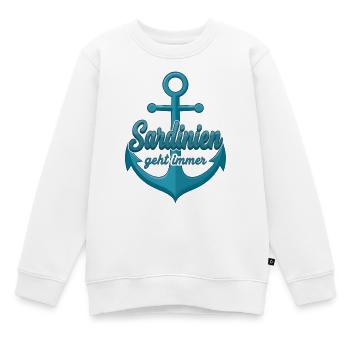 Sardinien geht immer Schiff Anker Sardinia Italien - Kinder Premium Organic Sweatshirt - Weiß - Vorne - AI Model Kid Male (0cm)