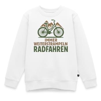 Immer Weiterstrampeln Radfahren - Kinder Premium Organic Sweatshirt - Weiß - Vorne - AI Model Kid Male (0cm)