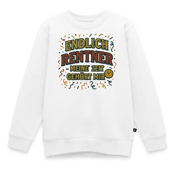Endlich Rentner – Meine Zeit gehört mir - Kinder Premium Organic Sweatshirt - Weiß - Vorne - AI Model Kid Male (0cm)