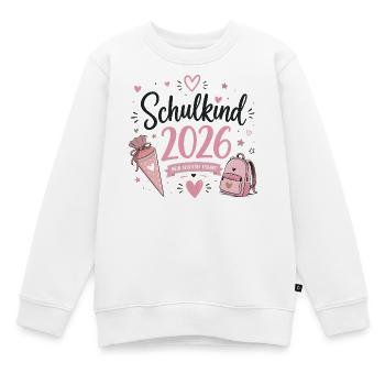 Schulkind 2026 – Einschulung - Kinder Premium Organic Sweatshirt - Weiß - Vorne - AI Model Kid Male (0cm)