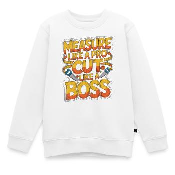 Cabinet Maker Measure Like A Pro Cabinet Expert - Kinder Premium Organic Sweatshirt - Weiß - Vorne - AI Model Kid Male (0cm)