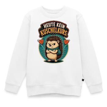 Igel Kein Kuschelkurs Shirt - Kinder Premium Organic Sweatshirt - Weiß - Vorne - AI Model Kid Male (0cm)