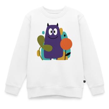 Petit monstre espiègle Petit Tout-Petit Cadeau - Sweat Premium enfant bio - blanc - Devant - AI Model Kid Male (0cm)
