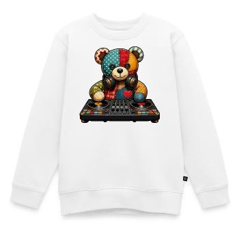 Patchbear DJ Patchwork - Sweat Premium enfant bio - blanc - Devant - AI Model Kid Male (0cm)