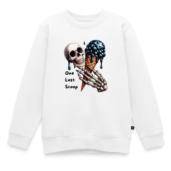 Totenkopf mit Blaubeer-Eis Gothic Motiv - Kinder Premium Organic Sweatshirt - Weiß - Vorne - AI Model Kid Male (0cm)