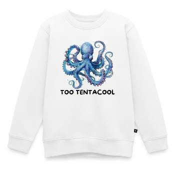 Aquarell Oktopus in Blau – Meeresmotiv - Kinder Premium Organic Sweatshirt - Weiß - Vorne - AI Model Kid Male (0cm)