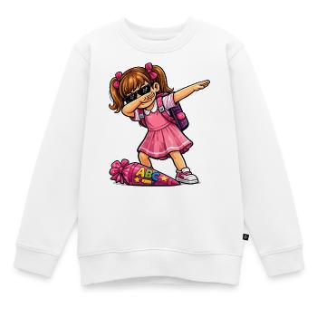 Shooter ABC en dab (brune) - Sweat Premium enfant bio - blanc - Devant - AI Model Kid Male (0cm)