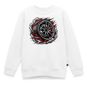 Bord en vitesse dans un vortex - Sweat Premium enfant bio - blanc - Devant - AI Model Kid Male (0cm)