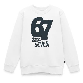 six seven | Zahlenduo 6 und 7 | Fröhliche Ziffern - Kinder Premium Organic Sweatshirt - Weiß - Vorne - AI Model Kid Male (0cm)