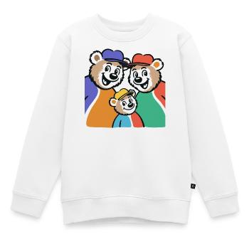 Bärenfamilie Farbglanz - Kinder Premium Organic Sweatshirt - Weiß - Vorne - AI Model Kid Male (0cm)