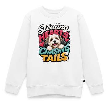 Havanisch - Kinder Premium Organic Sweatshirt - Weiß - Vorne - AI Model Kid Male (0cm)