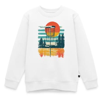 Basket And Chains Disc Golf Starter Sets - Kinder Premium Organic Sweatshirt - Weiß - Vorne - AI Model Kid Male (0cm)