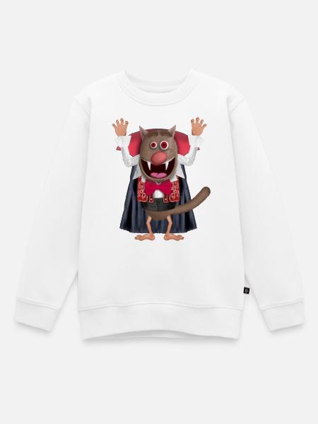 Fouvou-Vampir - Kinder Premium Organic Sweatshirt - Weiß