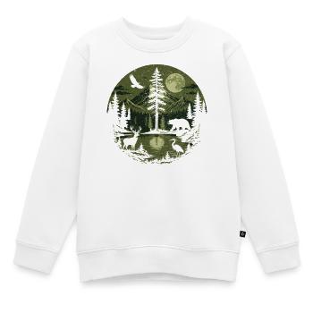 Wald, Natur, Wildnis, Outdoor, Wandern, Camping - Kinder Premium Organic Sweatshirt - Weiß - Vorne - AI Model Kid Male (0cm)