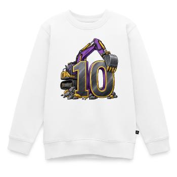 10. Geburtstags-Digger-Shirt für Kinder - Kinder Premium Organic Sweatshirt - Weiß - Vorne - AI Model Kid Male (0cm)