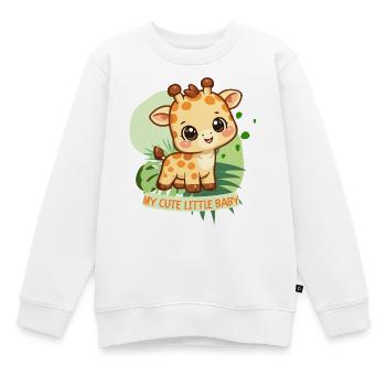 MY CUTE LITTLE BABY - Kinder Premium Organic Sweatshirt - Weiß - Vorne - AI Model Kid Male (0cm)