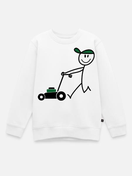 Rasenmäher - Kinder Premium Organic Sweatshirt - Weiß