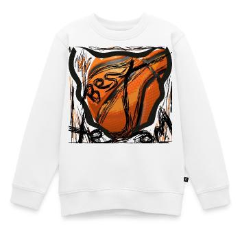 Basket-ball - Sweat Premium enfant bio - blanc - Devant - AI Model Kid Male (0cm)